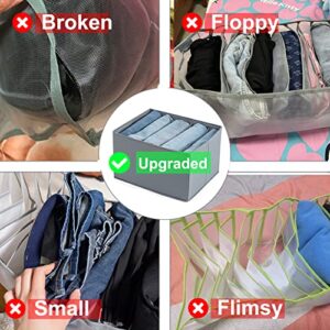 Sturdy Wardrobe Closet Organizer Storage for Jeans, Pants, sweater, Shirts, Foldable Clothes with Built-in PP Board (3PCS 18Grids)