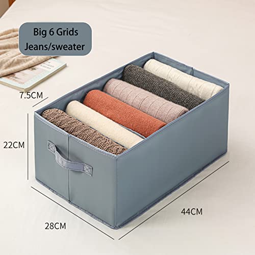Sturdy Wardrobe Closet Organizer Storage for Jeans, Pants, sweater, Shirts, Foldable Clothes with Built-in PP Board (3PCS 18Grids)