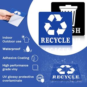 Sukh Recycle Sticker for Trash Can - Recycle Sign 8 Pack Decals self Adhesive Garbage Recycling Stickers Trash Bin Label Reuse Recycle Vinyl Perfect for Kitchen Necessity Home Essentials,Home,Hotel