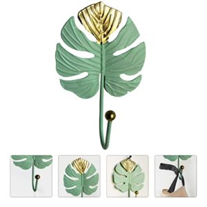 Alipis 3pcs Gift Clothing Rack Bags Hanging Robe Bathroom Cast Metal Leaf Holder Mounted for Multifunctional Hanger Monstera Car Rustic Home Coat Hooks Key Hat Shaped Iron Cloth Towel