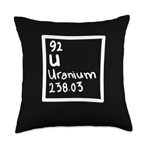 nuclear energy plant operator apparel uranium fission nuclear engineering theme throw pillow, 18x18, multicolor