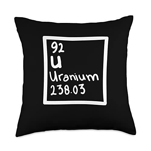 Nuclear Energy Plant Operator Apparel Uranium Fission Nuclear Engineering Theme Throw Pillow, 18x18, Multicolor