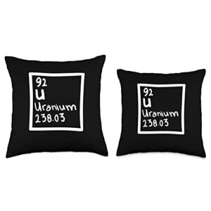 Nuclear Energy Plant Operator Apparel Uranium Fission Nuclear Engineering Theme Throw Pillow, 18x18, Multicolor