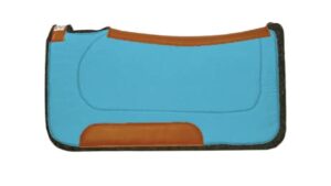 diamond wool contoured felt ranch western saddle pad for horses 32x32 – 1/2" thickness, turquoise