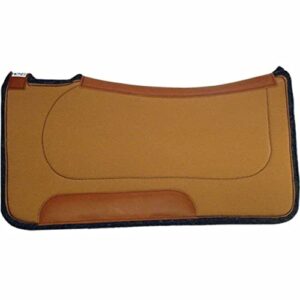 diamond wool contoured felt ranch western saddle pad for horses 30x30-1/2" thickness, tan