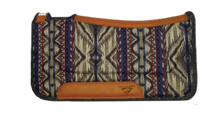 Diamond Wool Contoured Felt Ranch Western Saddle Pad for Horses 30x30-1/2" Thickness, Cobalt