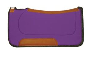 diamond wool contoured felt ranch western saddle pad for horses 32x32 – 1/2" thickness, purple