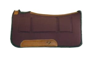 diamond wool contoured pressure relief western saddle pad with shims for horses 30x30-1/2" thickness, maize