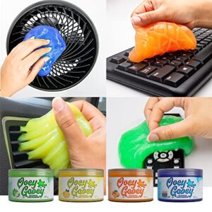 Scented Car Cleaning Gel for Detailing - Pack of 4 Biodegradable Slime for Cleaning Car Interior - Perfect Keyboard Cleaner Gel to Make Your Car Shine - Auto Interior Cleaner (5.6oz/pcs)