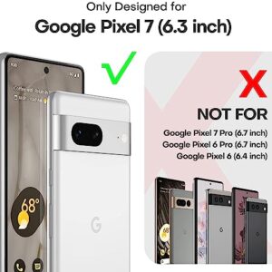 TAURI [5 in 1 Designed for Google Pixel 7 Case Clear, [Not Yellowing] with 2 Tempered Glass Screen Protector + 2 Camera Lens Protector, [Military Grade Drop Protection] Slim for Pixel 7 Phone Case