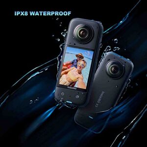 Insta360 X3 - Waterproof 360 Action Camera Bundle Includes Extra Battery, Charger, Invisible Selfie Stick & 256GB Memory Card