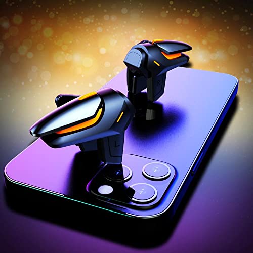 BoxWave Gaming Gear Compatible With Apple iPhone 14 Pro - Touchscreen QuickTrigger Auto, Trigger Buttons Autofire Gaming Mobile FPS - Jet Black