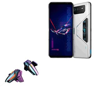 boxwave gaming gear compatible with asus rog phone 6 pro - touchscreen quicktrigger, trigger buttons quick gaming mobile fps for asus rog phone 6 pro - jet black