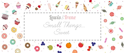 Lewis & Irene Small Things Sweet Fabric Collection Digital Print Double Border Fabric SM52 Premium 100% Cotton Quilt Shop Quality Fabric by The Yard