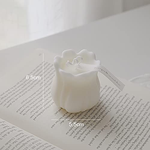 Aroma Candle,120G Tulip Flower Shaped Soy Wax Scented Candle for Table Photo Prop Birthday Gift,Prefect for Meditation Stress Relief Mood Boosting Bath Yoga