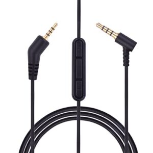 sqrgreat qc 3 replacement cable for bose quietcomfort 3 qc3 gaming headset with mic and volume control, 3.9ft /1.2m