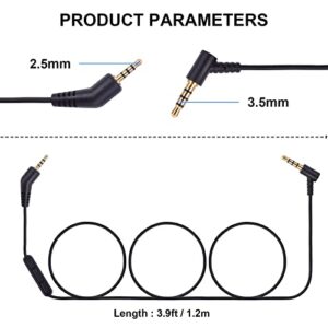 Sqrgreat QC 3 Replacement Cable for Bose QuietComfort 3 QC3 Gaming Headset with Mic and Volume Control, 3.9Ft /1.2M