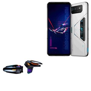 boxwave gaming gear compatible with asus rog phone 6 pro - touchscreen quicktrigger auto, trigger buttons autofire gaming mobile fps - jet black