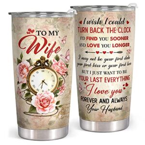 gifts for wife from husband - wife gifts from husband - wedding anniversary, birthday gifts for her - wife birthday gift ideas - romantic gifts for her - i love you gifts for her - 20 oz wife tumbler