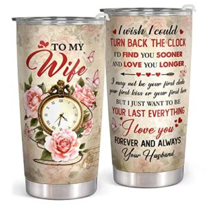 Gifts for Wife from Husband - Wife Gifts from Husband - Wedding Anniversary, Birthday Gifts for Her - Wife Birthday Gift Ideas - Romantic Gifts for Her - I Love You Gifts for Her - 20 Oz Wife Tumbler