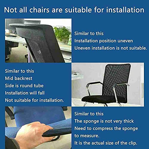 googgoing Chair Headrest Adjustable Height Headrest Swivel Lifting Computer Chair Neck Protection Pillow Headrest with Screw for Ergonomic Chair Office Accessories, Black (2.6)