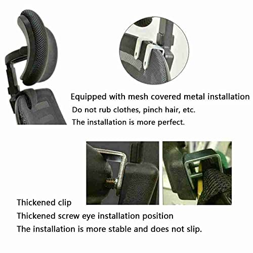 googgoing Chair Headrest Adjustable Height Headrest Swivel Lifting Computer Chair Neck Protection Pillow Headrest with Screw for Ergonomic Chair Office Accessories, Black (2.6)