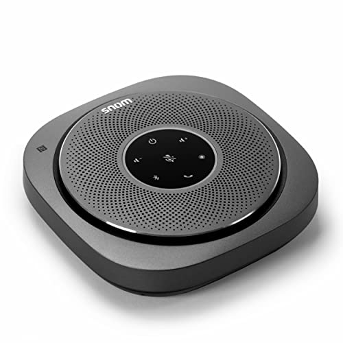 Snom C300 Bluetooth 5.0 Conference Speakerphone with 6 Mics, 24 hrs Call Time, App Controlled, USB C, Home Office & Small Business, Black