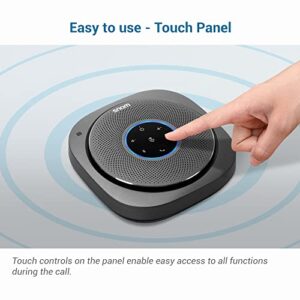 Snom C300 Bluetooth 5.0 Conference Speakerphone with 6 Mics, 24 hrs Call Time, App Controlled, USB C, Home Office & Small Business, Black