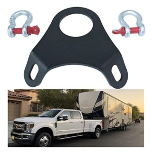 5th wheel ultimate connection safety chains plate with 1/2in shackles - adjustable ball mount