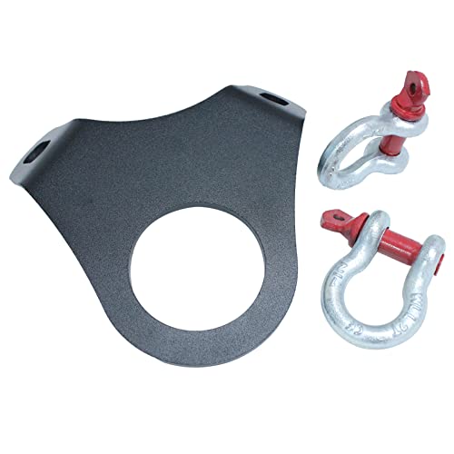 5th Wheel Ultimate Connection Safety Chains Plate with 1/2in Shackles - Adjustable Ball Mount