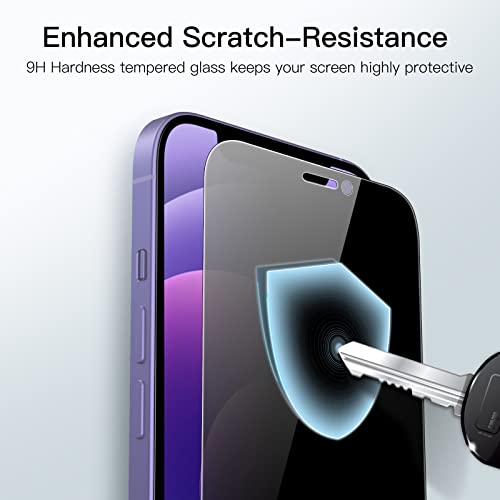 JETech Privacy Full Coverage Screen Protector for iPhone 12 mini 5.4-Inch, Anti-Spy Tempered Glass Film, Edge to Edge Protection Case-Friendly, 2-Pack