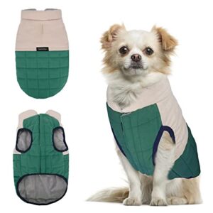 thankspaw dog winter coat stylish dog vest extra warm dog cold weather jacket soft comfortable dog apparel for winter for small medium dogs