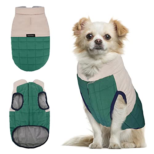 Thankspaw Dog Winter Coat Stylish Dog Vest Extra Warm Dog Cold Weather Jacket Soft Comfortable Dog Apparel for Winter for Small Medium Dogs