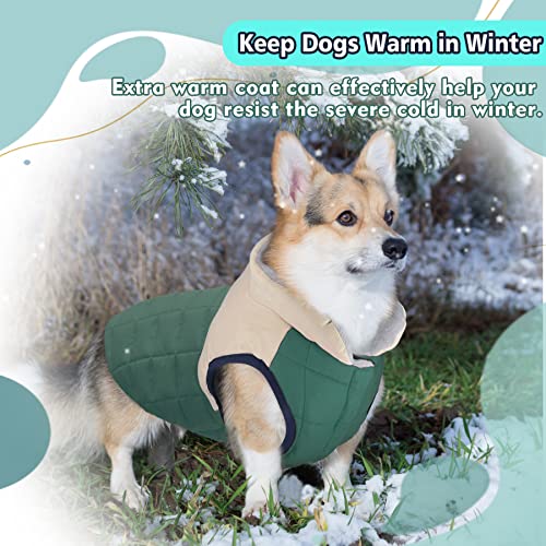 Thankspaw Dog Winter Coat Stylish Dog Vest Extra Warm Dog Cold Weather Jacket Soft Comfortable Dog Apparel for Winter for Small Medium Dogs