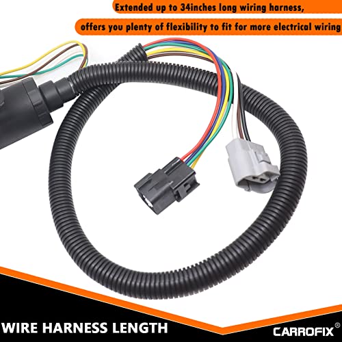 CARROFIX Multi-Towing 7 Way and 4-Pin Flat Trailer Connector Custom Fit Vehicle Wiring Harness Fits for 2003-2009 Toyota 4 Runner/Lexus GX 470 with Factory Tow Package