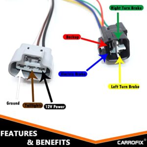 CARROFIX Multi-Towing 7 Way and 4-Pin Flat Trailer Connector Custom Fit Vehicle Wiring Harness Fits for 2003-2009 Toyota 4 Runner/Lexus GX 470 with Factory Tow Package