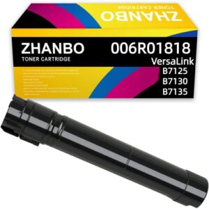 zhanbo 006r01818 remanufactured black toner cartridge 34,300 pages compatible for xerox versalink b7125 b7130 b7135 printers