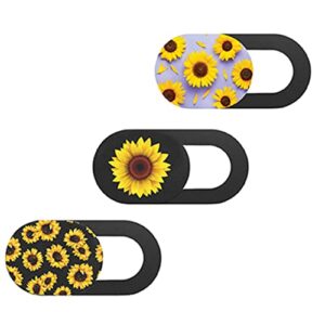 solustre webcam slider 3pcs computer lid sunflower rotect universal prvacy privacy ultra- thin slider cover laptop ultra- camera visual your thin webcam printed lens slide computer webcam cover