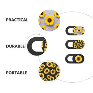 SOLUSTRE Webcam Slider 3pcs Computer Lid Sunflower Rotect Universal Prvacy Privacy Ultra- Thin Slider Cover Laptop Ultra- Camera Visual Your Thin Webcam Printed Lens Slide Computer Webcam Cover