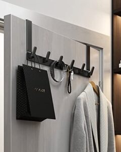 chauncey home towel coat hooks - hooks for kitchen bathroom and bedroom (matte black)