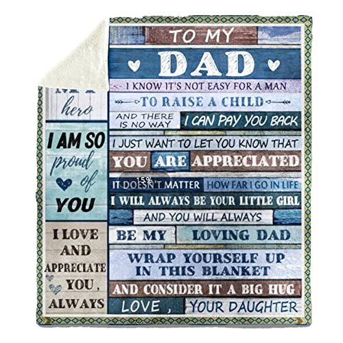 to My Dad from Daughter You are My Love Ultra-Soft Micro Fleece Throws Blanket for Sofa Couch Chair Bedroom Christmas Birthday Gift (to My Dad, 60 in x 50 in)