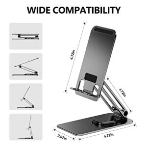 ZEALOTT Cell Phone Stand Multi-Angle, Tablet Stand Holder, Adjustable Height and Angle Phone Stand for Desk, Foldable Phone Holder, Universal Lazy Bracket, Grey