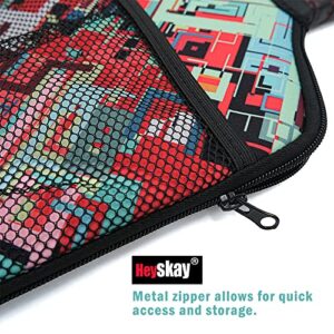 HEYSKAY Pickleball Paddle Cover Sleeve Pickleball Racket Sleeve Bag with Handle Strap Pickle-Ball Equipment Protective Paddle Sleeve with Mesh Pocket Sports Pickleball Carry Bag (Red Check Print)