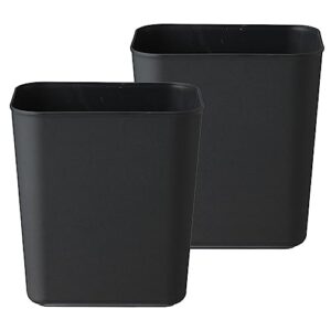 holtphili small trash can 2.5 gallon waste basket garbage can for bathroom hotels inns office bedroom (black, 2 pack)