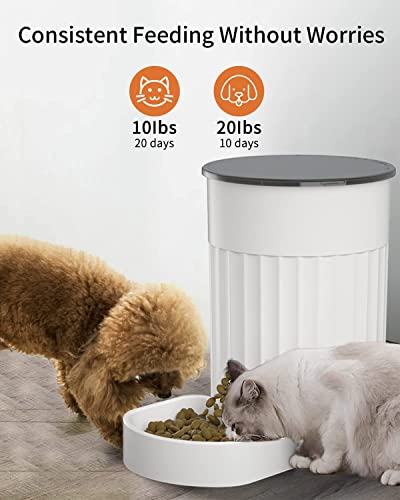 PAPIFEED Automatic Cat Feeders with APP: WiFi Pet Smart Dry Food Dispenser with Alexa & Scene Missions,Timed Auto Pet Feeder for Cats, Rabbits & Small Dogs Up to 10 Meals Per Day (12Cup/3L)