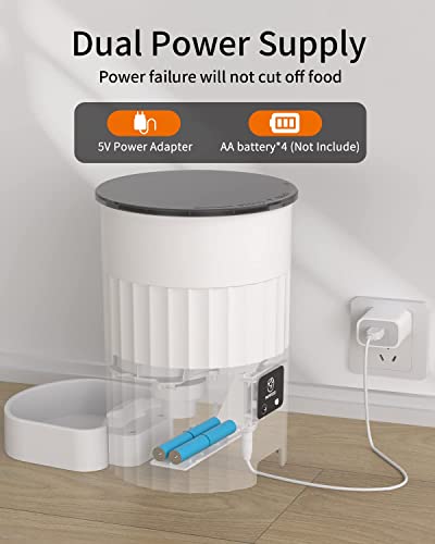 PAPIFEED Automatic Cat Feeders with APP: WiFi Pet Smart Dry Food Dispenser with Alexa & Scene Missions,Timed Auto Pet Feeder for Cats, Rabbits & Small Dogs Up to 10 Meals Per Day (12Cup/3L)