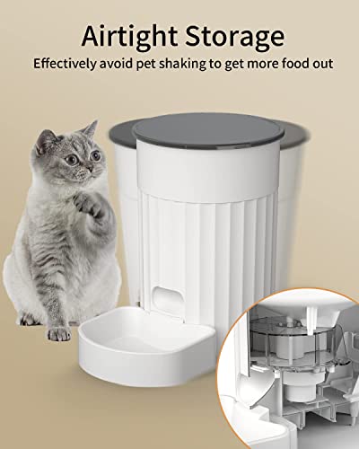 PAPIFEED Automatic Cat Feeders with APP: WiFi Pet Smart Dry Food Dispenser with Alexa & Scene Missions,Timed Auto Pet Feeder for Cats, Rabbits & Small Dogs Up to 10 Meals Per Day (12Cup/3L)