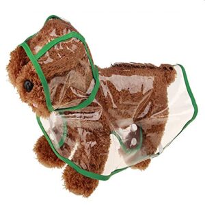 Harikaji Pet Raincoat,Small Dog Waterproof Puppy Raincoat Coat Transparent Pet Dog Rainwear Clothes for Small Dogs Cats (M,Green)