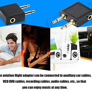 Airplane Headphone Adapter,Airfly Pro Plug,3.5mm Dual Stereo Jack male to female Airline Headset Adapter flight audio conversion Plug Compatible with Sony MDR-1000X/WH-1000XM4/WH-1000XM5 Headphones