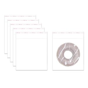 self sealing cellophane bags 5x5" cellophane poly bags 500pcs clear resealable cello self seal bags 2mil for cookie candy gift bakery prints photos cards envelopes party decorative 3 sizes to choose from